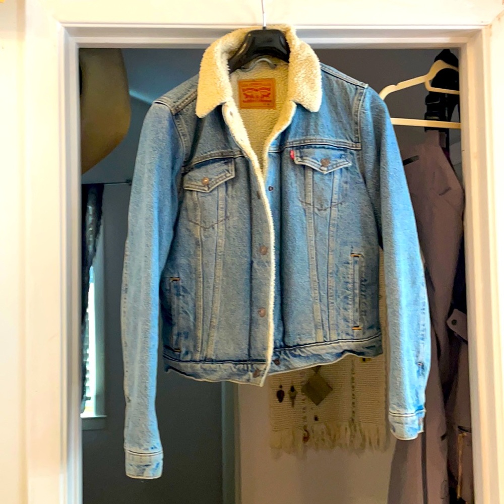 Levi’s Denim Sherpa Jacket M